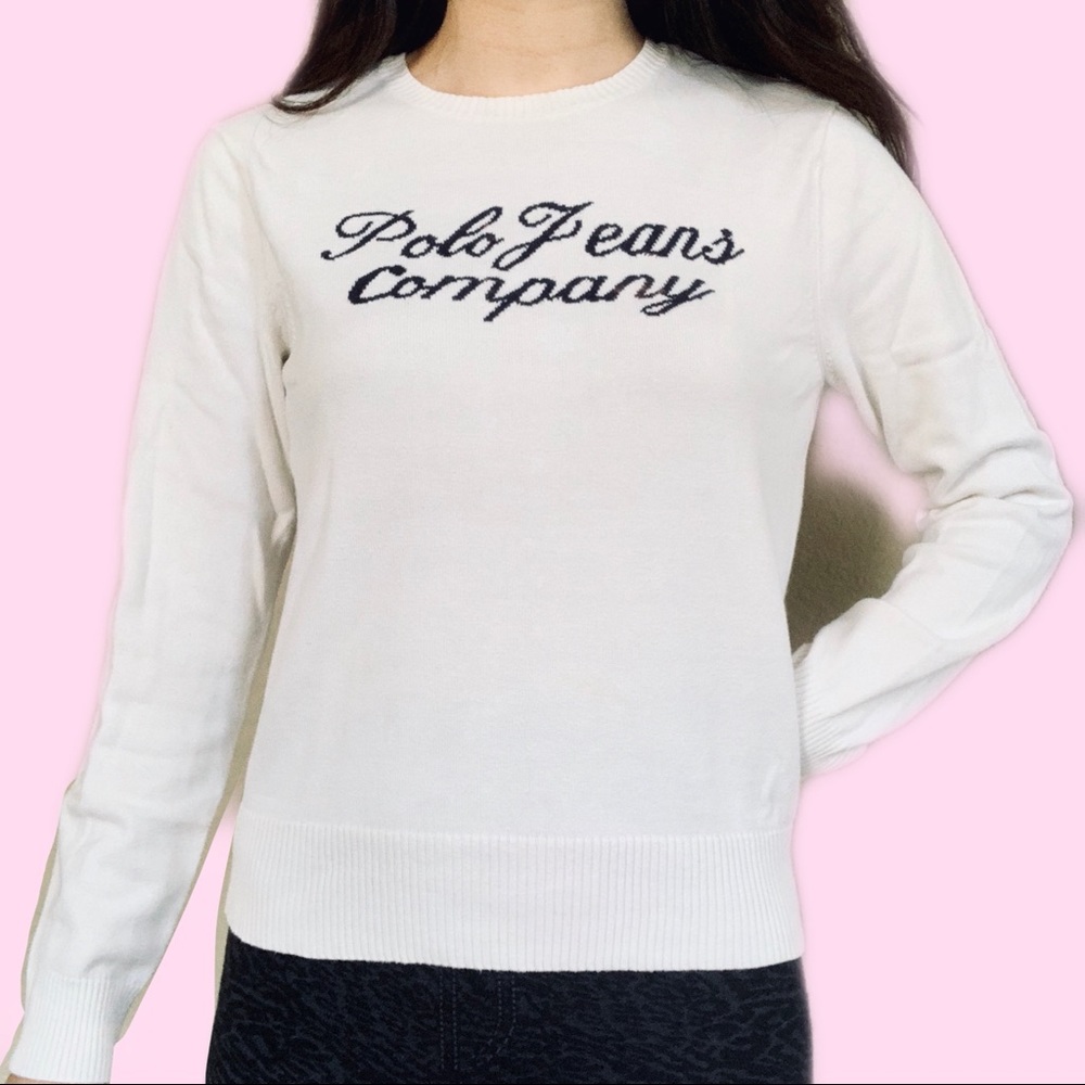 RALPH LAUREN WHITE SWEATER